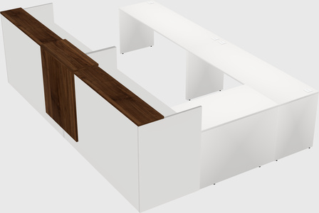 Shared one sided u-shaped reception desk