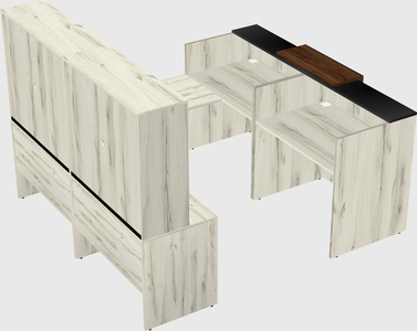 Shared one sided u-shaped reception desk
