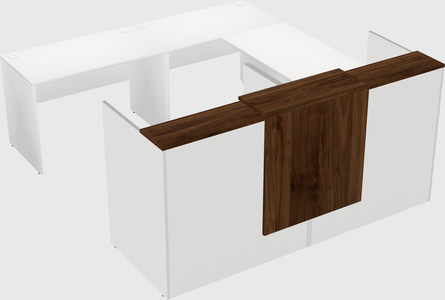 Shared one sided u-shaped reception desk