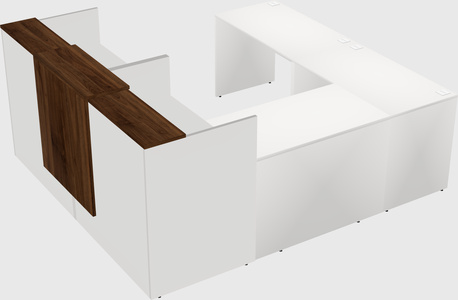 Shared one sided u-shaped reception desk