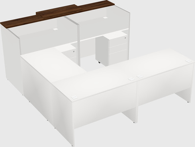 Shared one sided u-shaped reception desk