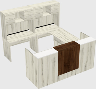 Shared one sided u-shaped reception desk