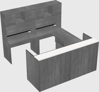 Shared one sided u-shaped reception desk