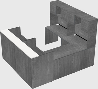 Shared one sided u-shaped reception desk