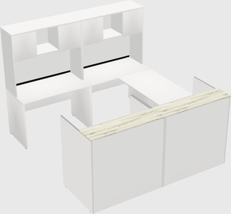 Shared one sided u-shaped reception desk