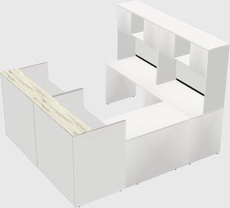 Shared one sided u-shaped reception desk
