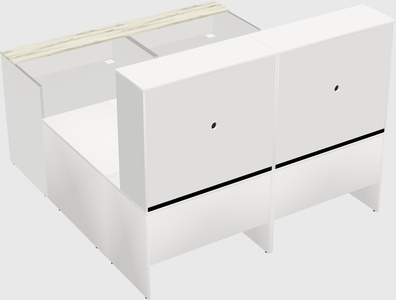 Shared one sided u-shaped reception desk