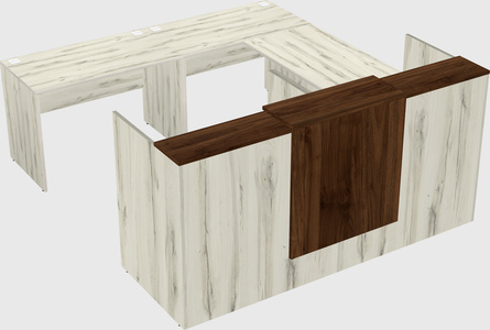 Shared one sided u-shaped reception desk