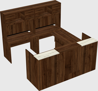 Shared one sided u-shaped reception desk