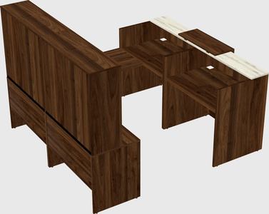 Shared one sided u-shaped reception desk