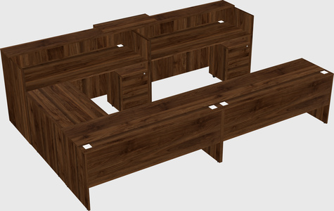 Shared one sided u-shaped reception desk