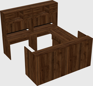 Shared one sided u-shaped reception desk