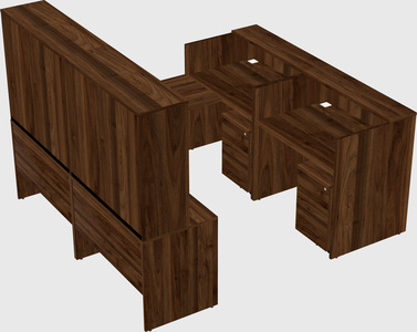 Shared one sided u-shaped reception desk