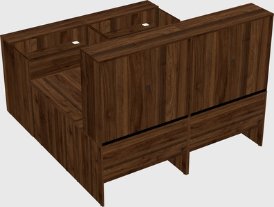 Shared one sided u-shaped reception desk