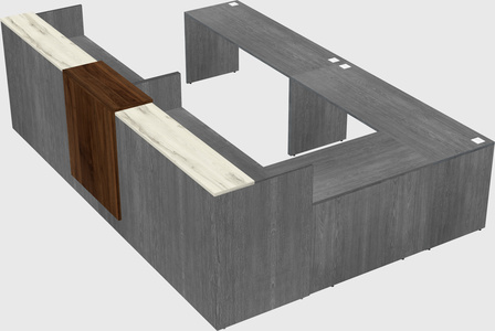 Shared one sided u-shaped reception desk