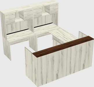Shared one sided u-shaped reception desk