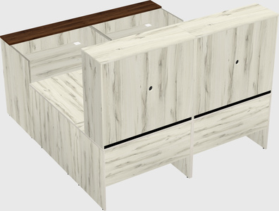 Shared one sided u-shaped reception desk
