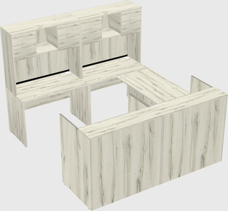 Shared one sided u-shaped reception desk