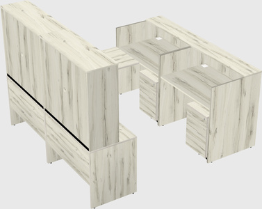 Shared one sided u-shaped reception desk