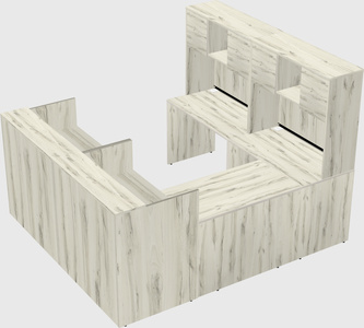 Shared one sided u-shaped reception desk