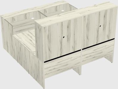 Shared one sided u-shaped reception desk