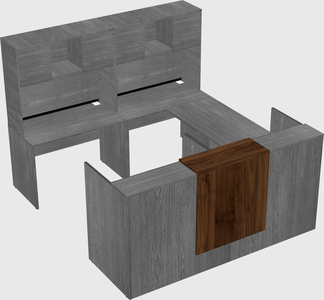 Shared one sided u-shaped reception desk