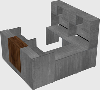 Shared one sided u-shaped reception desk