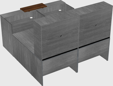 Shared one sided u-shaped reception desk