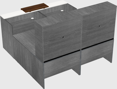 Shared one sided u-shaped reception desk
