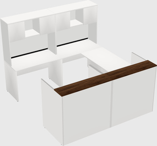 Shared one sided u-shaped reception desk
