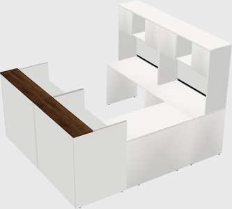 Shared one sided u-shaped reception desk