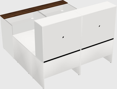 Shared one sided u-shaped reception desk