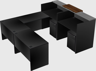 Shared one sided u-shaped reception desk