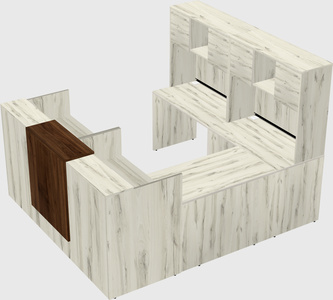 Shared one sided u-shaped reception desk