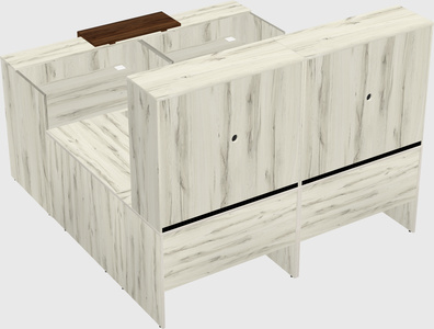 Shared one sided u-shaped reception desk