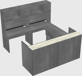 Shared one sided u-shaped reception desk