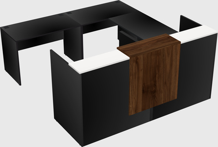 Shared one sided u-shaped reception desk