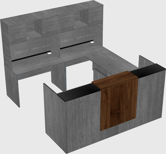 Shared one sided u-shaped reception desk