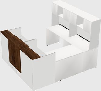Shared one sided u-shaped reception desk