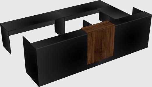 Shared one sided u-shaped reception desk