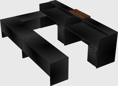 Shared one sided u-shaped reception desk