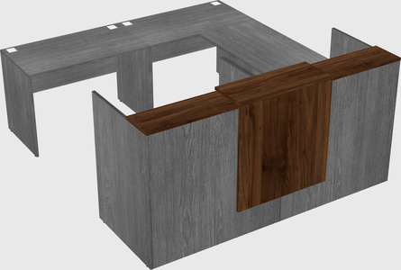 Shared one sided u-shaped reception desk