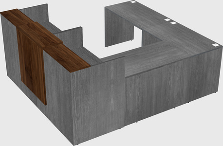 Shared one sided u-shaped reception desk