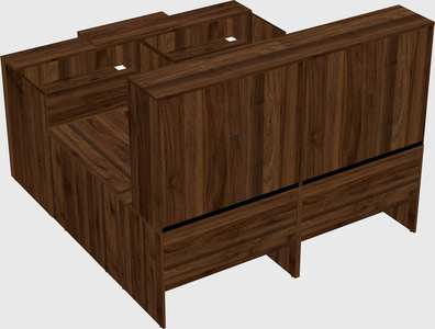 Shared one sided u-shaped reception desk
