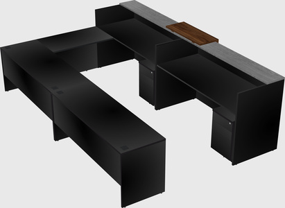 Shared one sided u-shaped reception desk