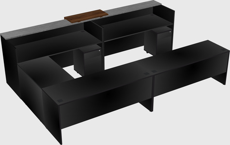 Shared one sided u-shaped reception desk