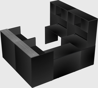 Shared one sided u-shaped reception desk