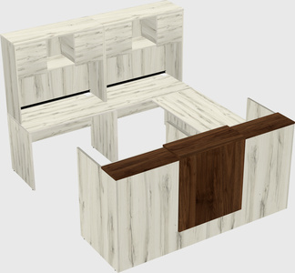 Shared one sided u-shaped reception desk
