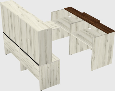 Shared one sided u-shaped reception desk