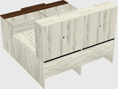 Shared one sided u-shaped reception desk